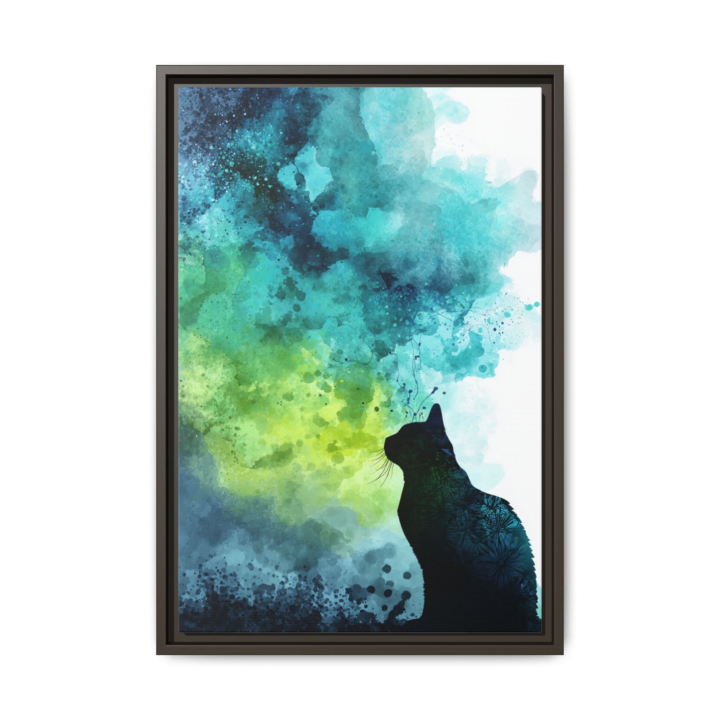 Dreamy Cat Watercolor Art Print - Serene Home Decor