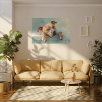 Cozy Dog Portrait | Serene Animal Artwork for Warm Spaces