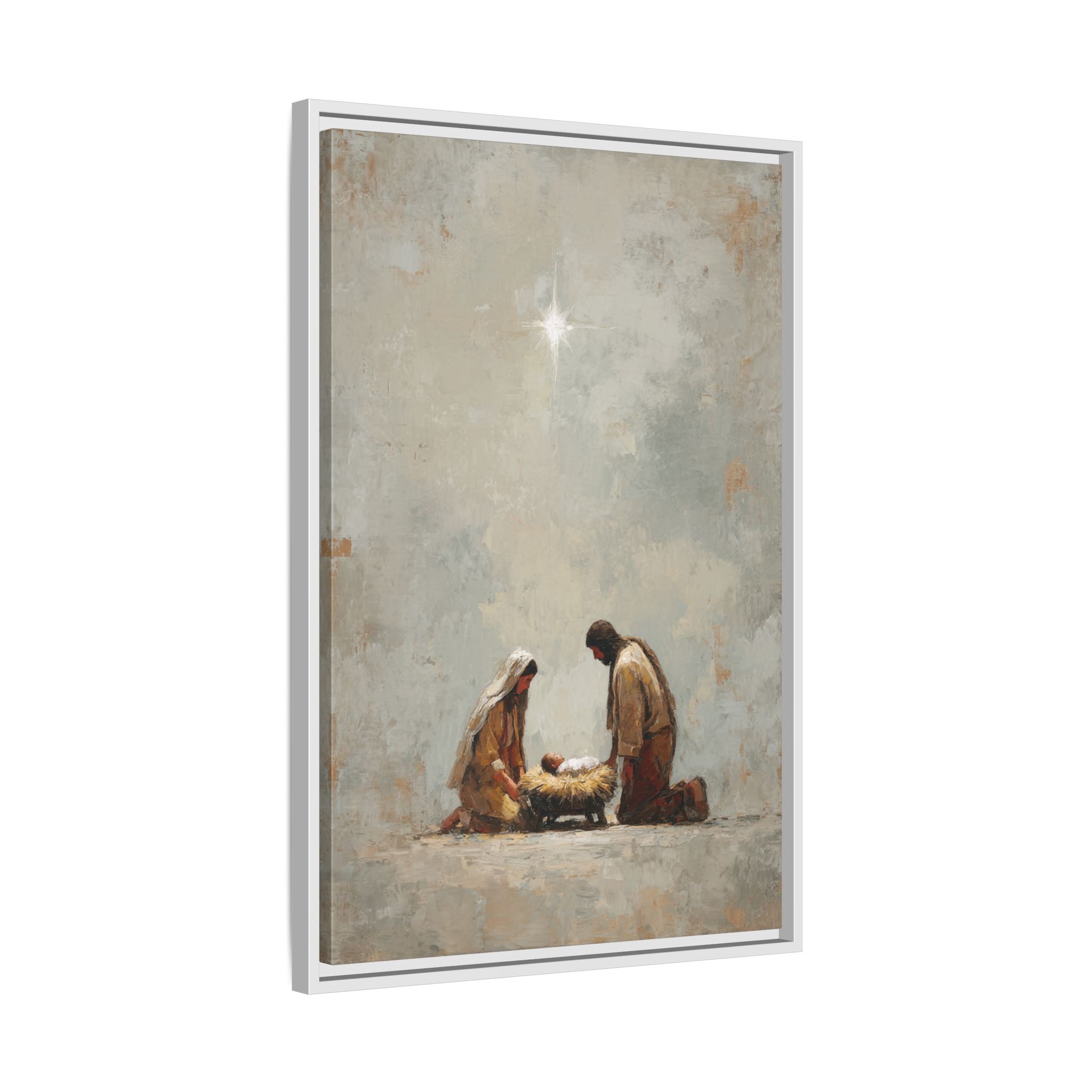 Nativity Scene Art Print - Warm Family Vibes