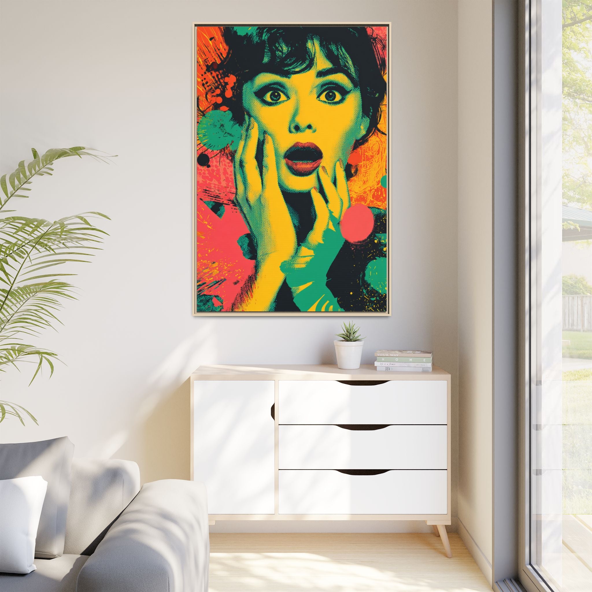 Surreal Pop Art Woman – Vibrant Modern Wall Art