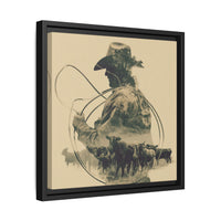 Lone Cowboy Silhouette Art - Vintage Western Charm