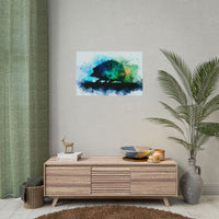 Hedgehog Silhouette Watercolor Art | Nature-Inspired Home Decor