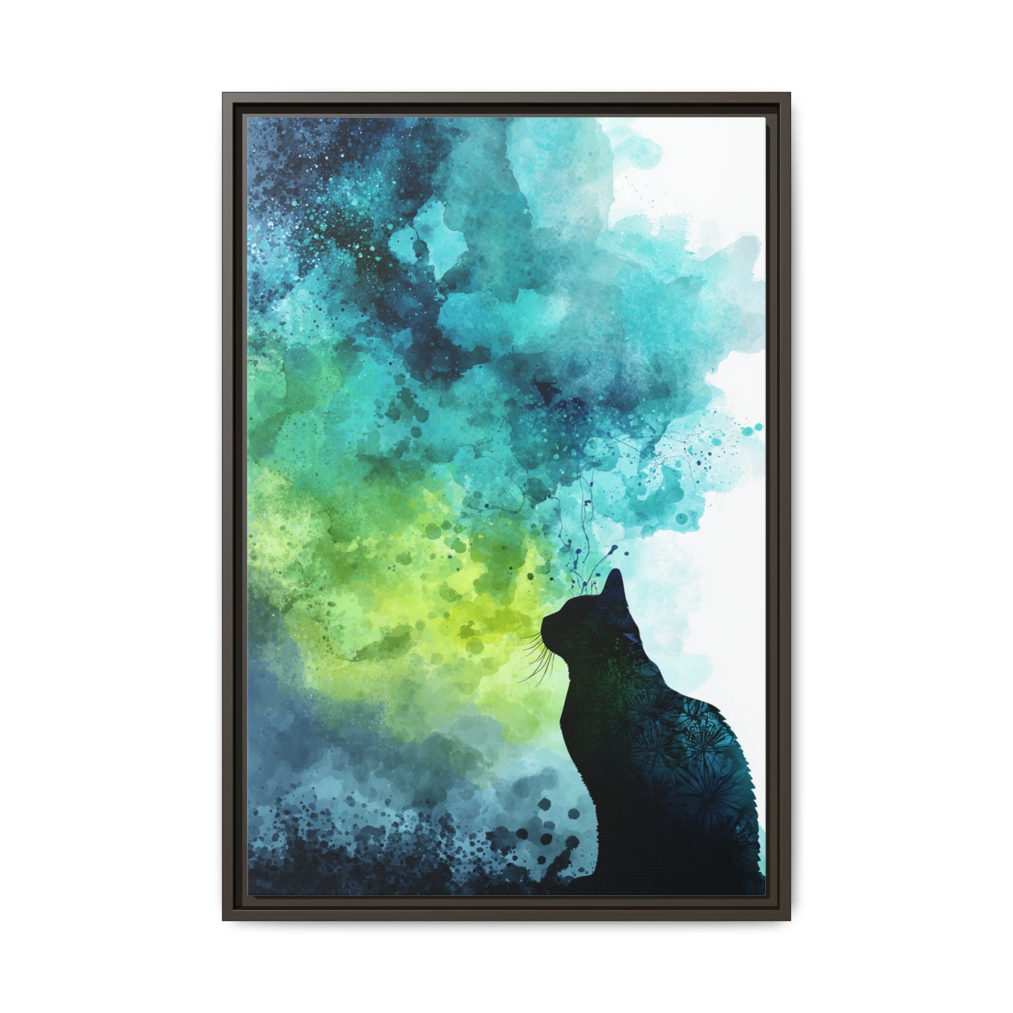 Dreamy Cat Watercolor Art Print - Serene Home Decor