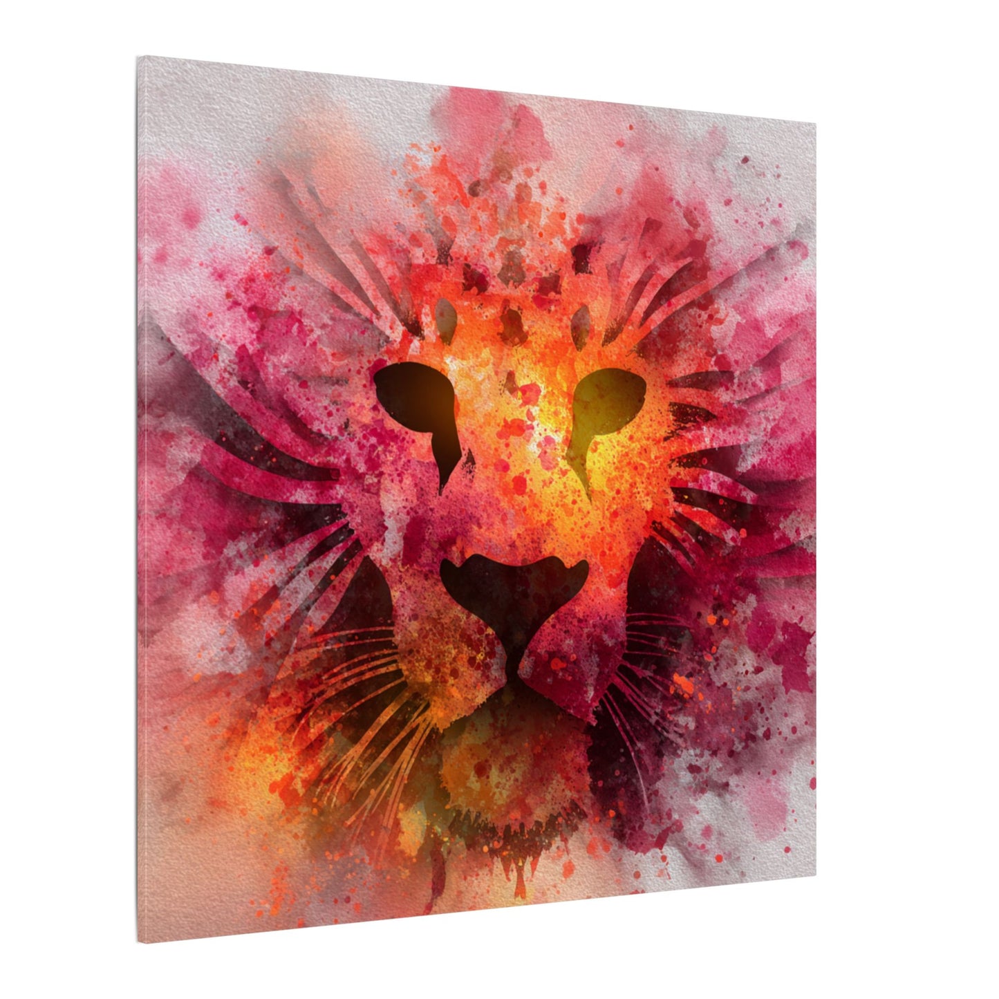 Vibrant Lion Watercolor Artwork | Animal Portrait