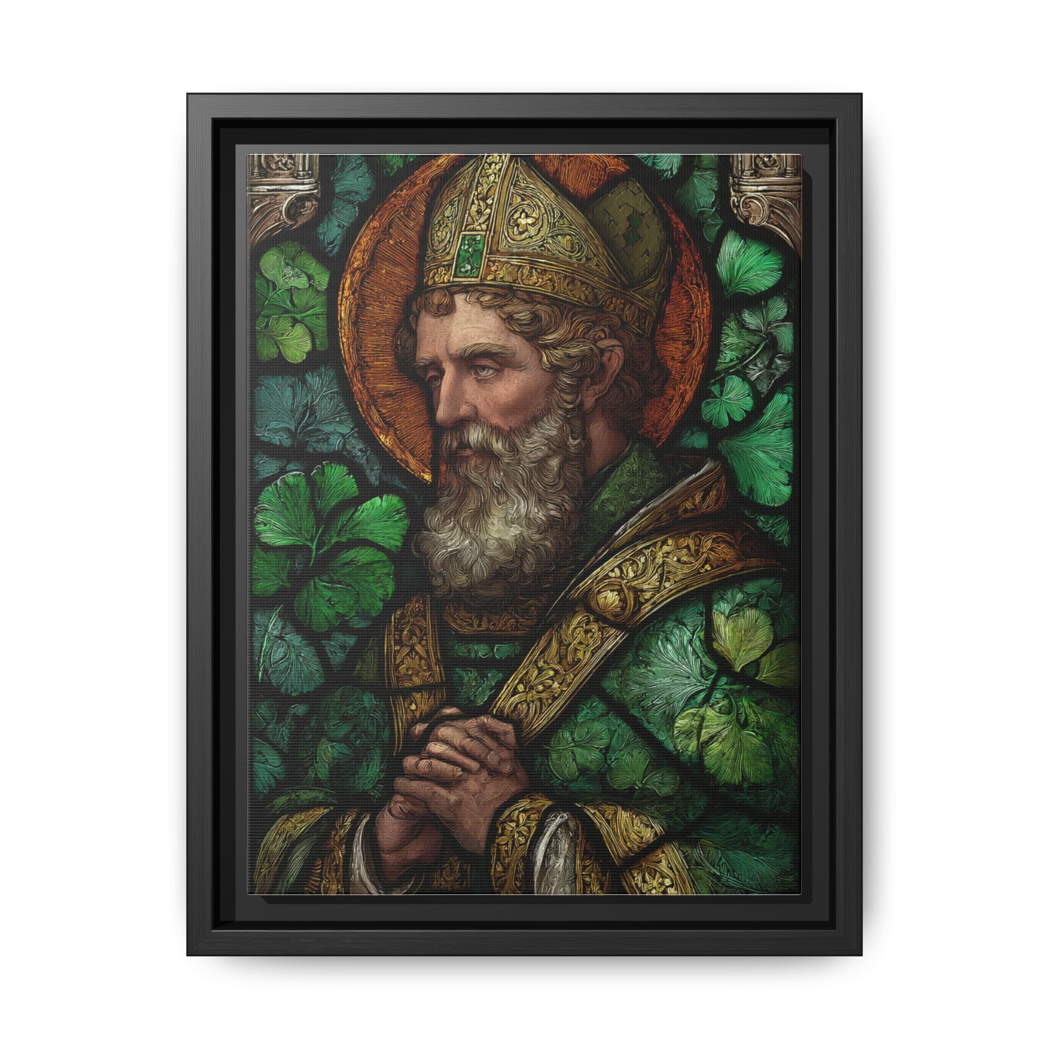 Saint Artwork | Irish Heritage Art | Traditional Green Tones