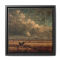 Cattle in Industrial Landscape | Vintage Style Art Print