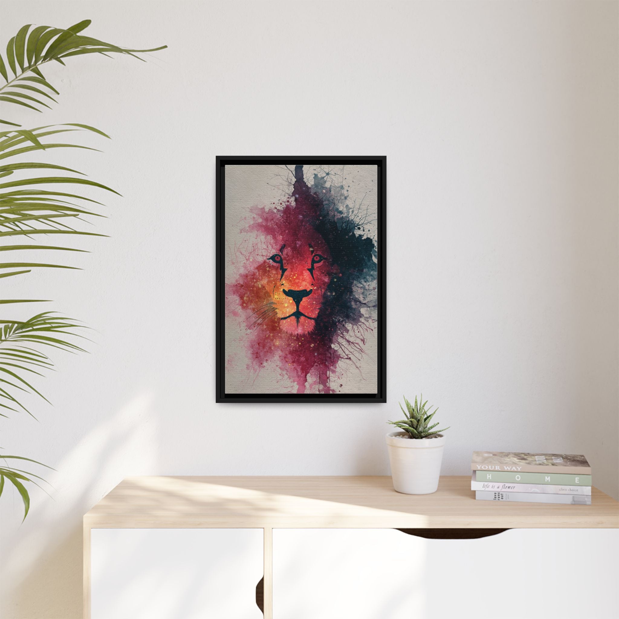 Majestic Lion Watercolor Art | Vibrant Animal Portrait