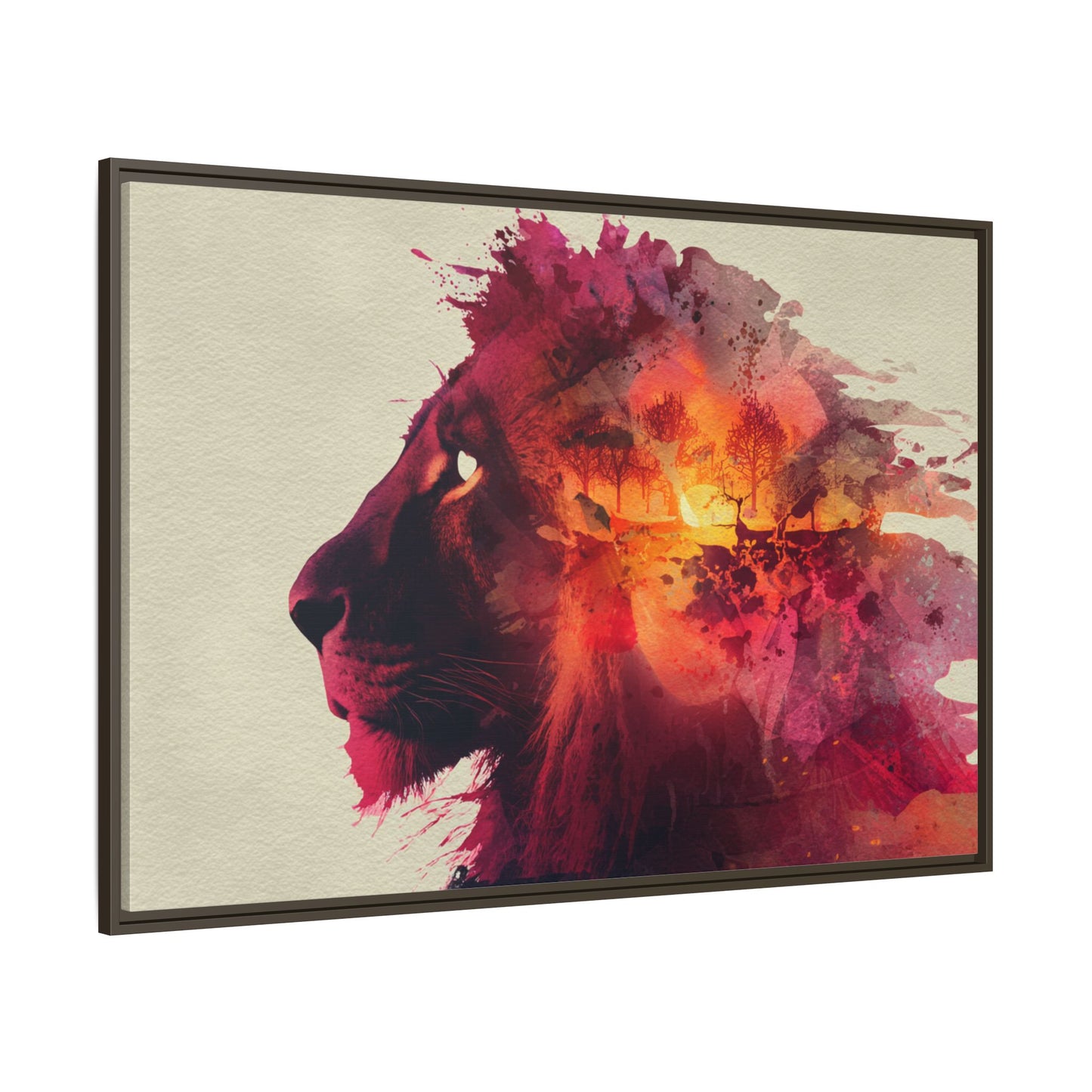Majestic Lion Watercolor Art | Vibrant Animal Portrait