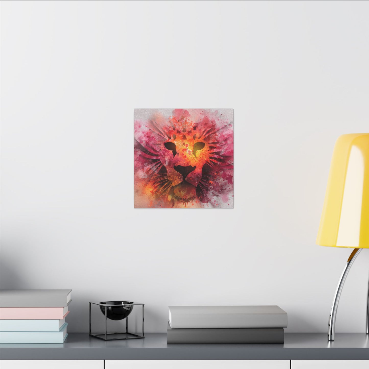 Vibrant Lion Watercolor Artwork | Animal Portrait