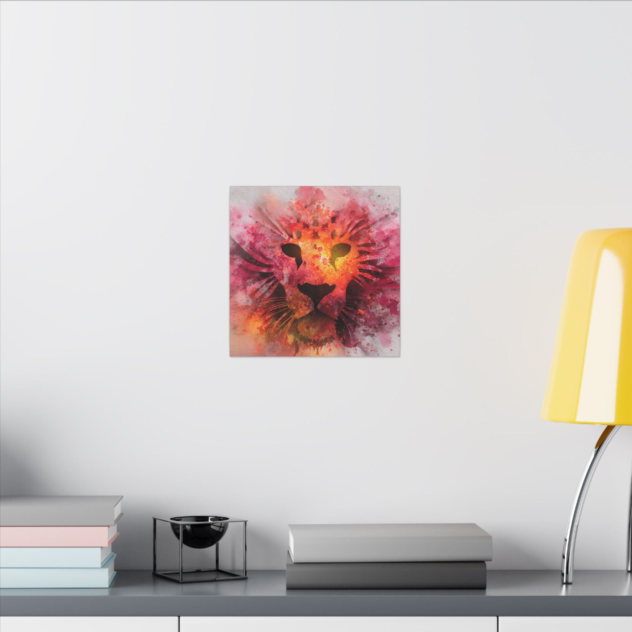 Vibrant Lion Watercolor Artwork | Animal Portrait