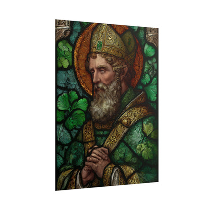Saint Artwork | Irish Heritage Art | Traditional Green Tones