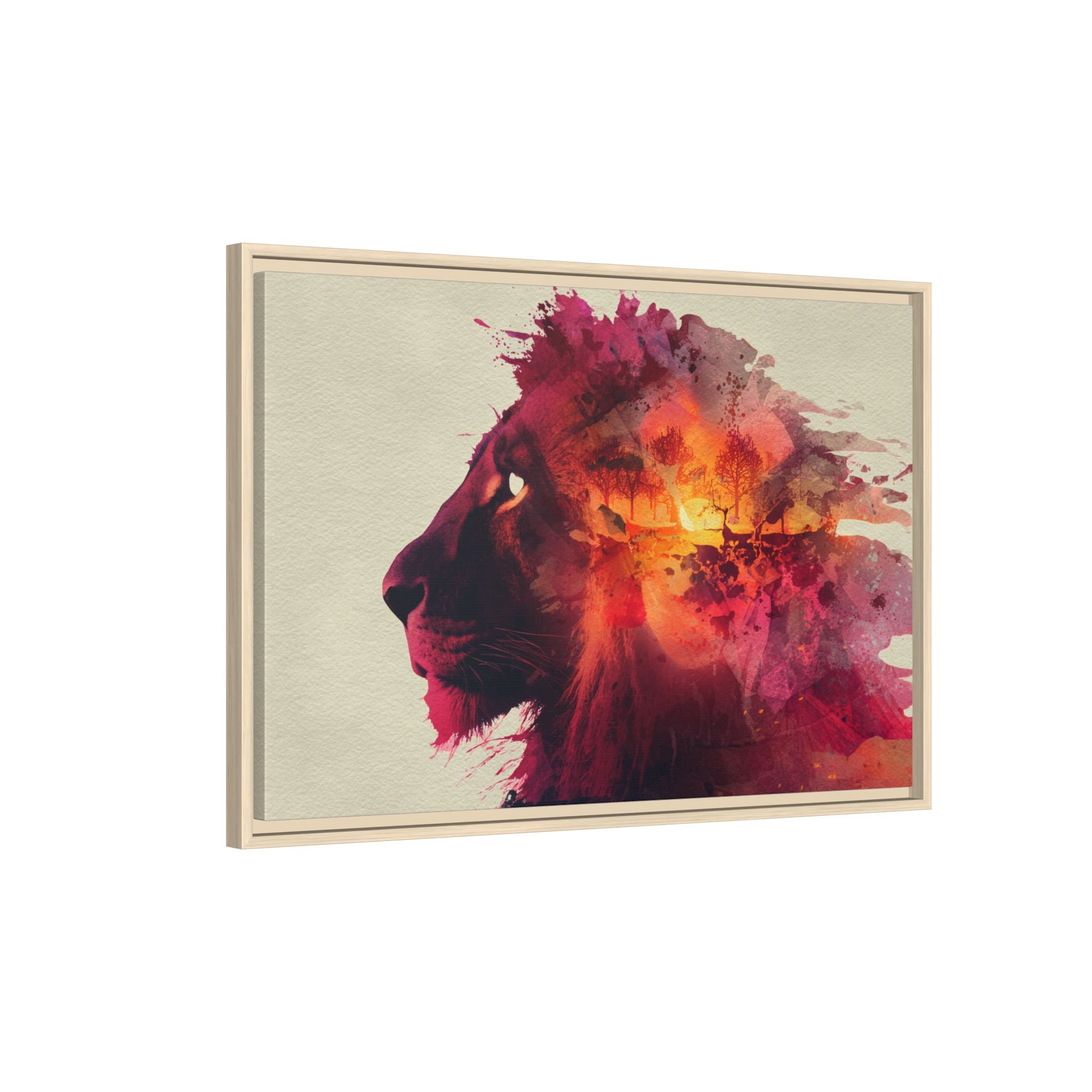 Majestic Lion Watercolor Art | Vibrant Animal Portrait