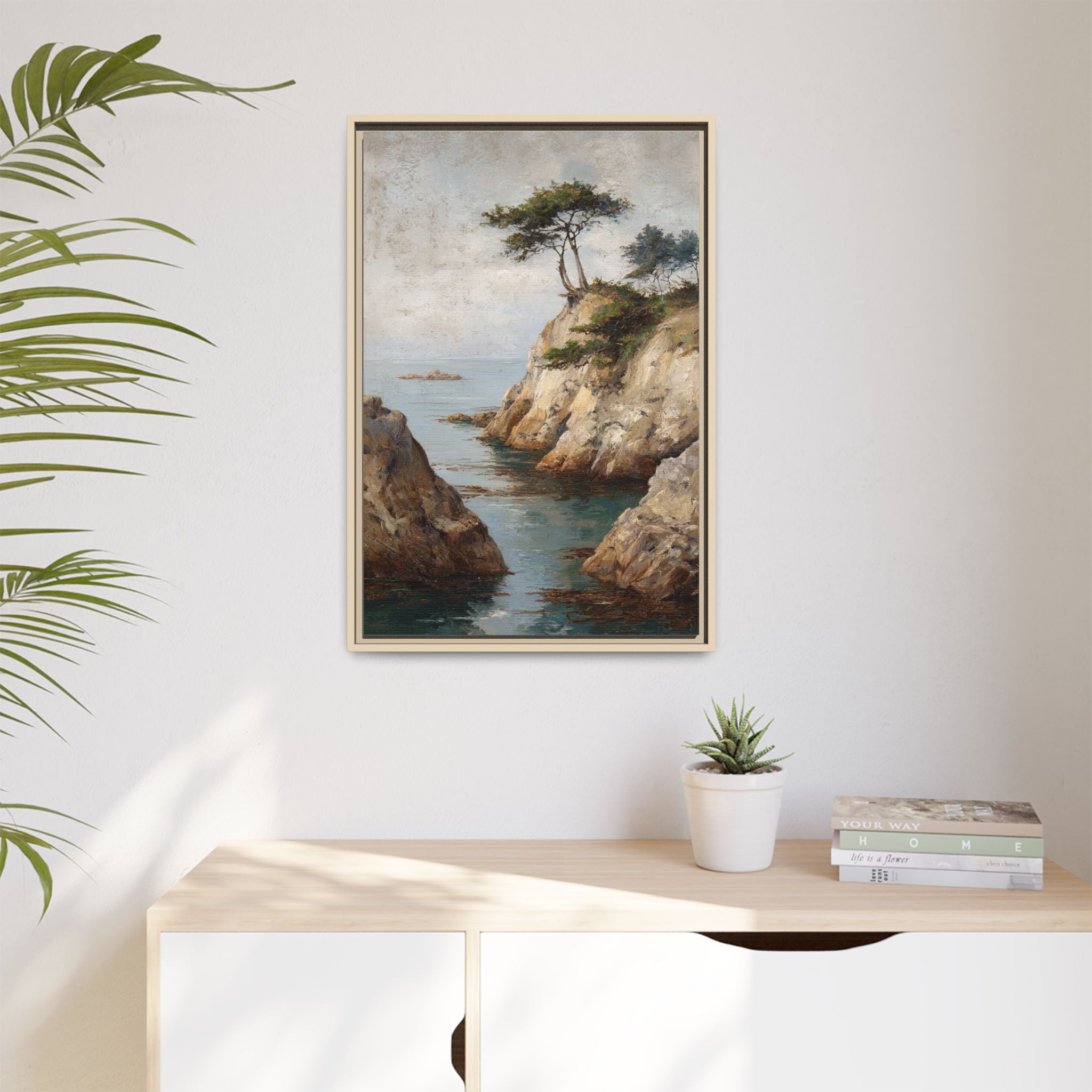 Serene Seaside Landscape Art - Tranquil Coastal Decor