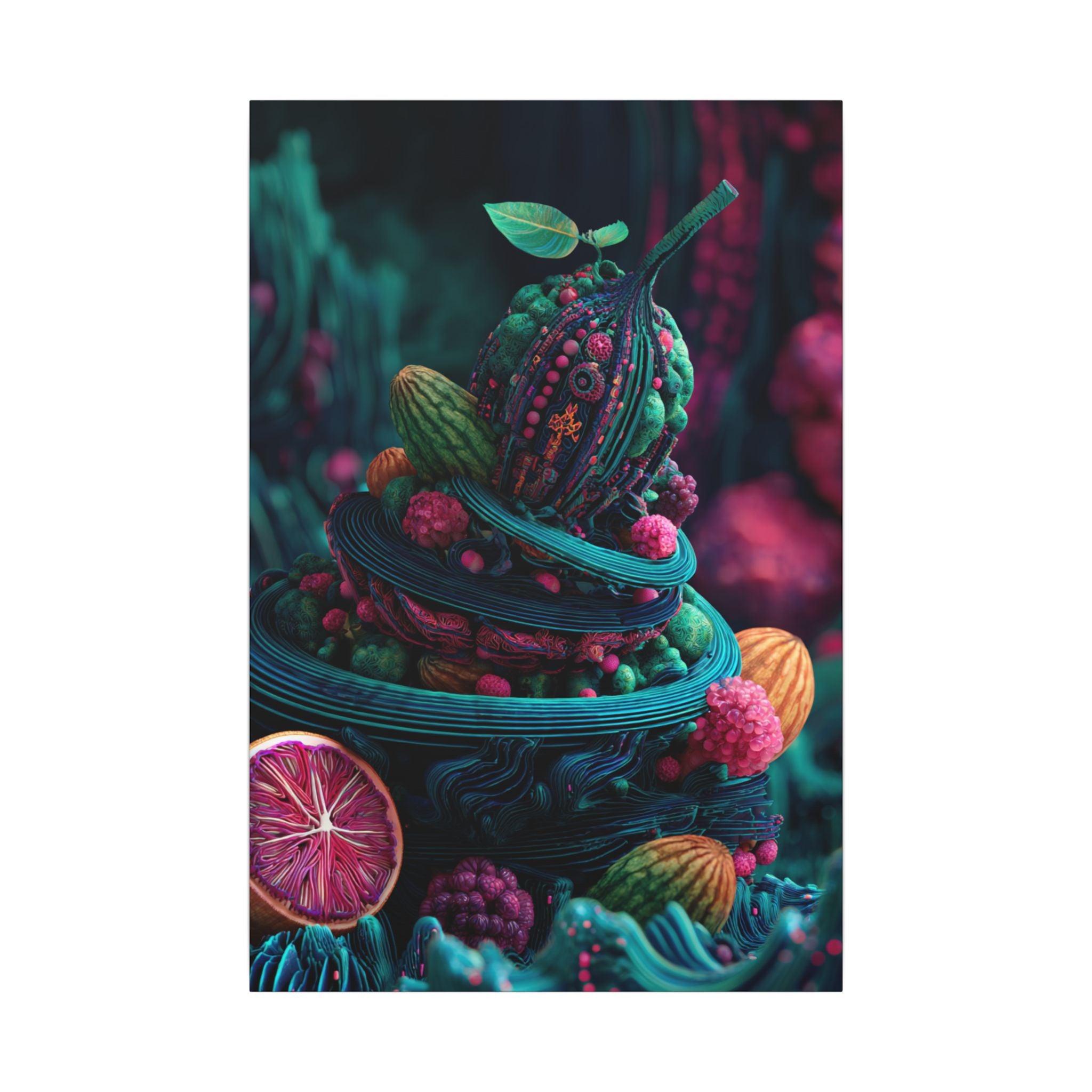Surreal Fruit Fantasy Art - Vibrant Digital Design