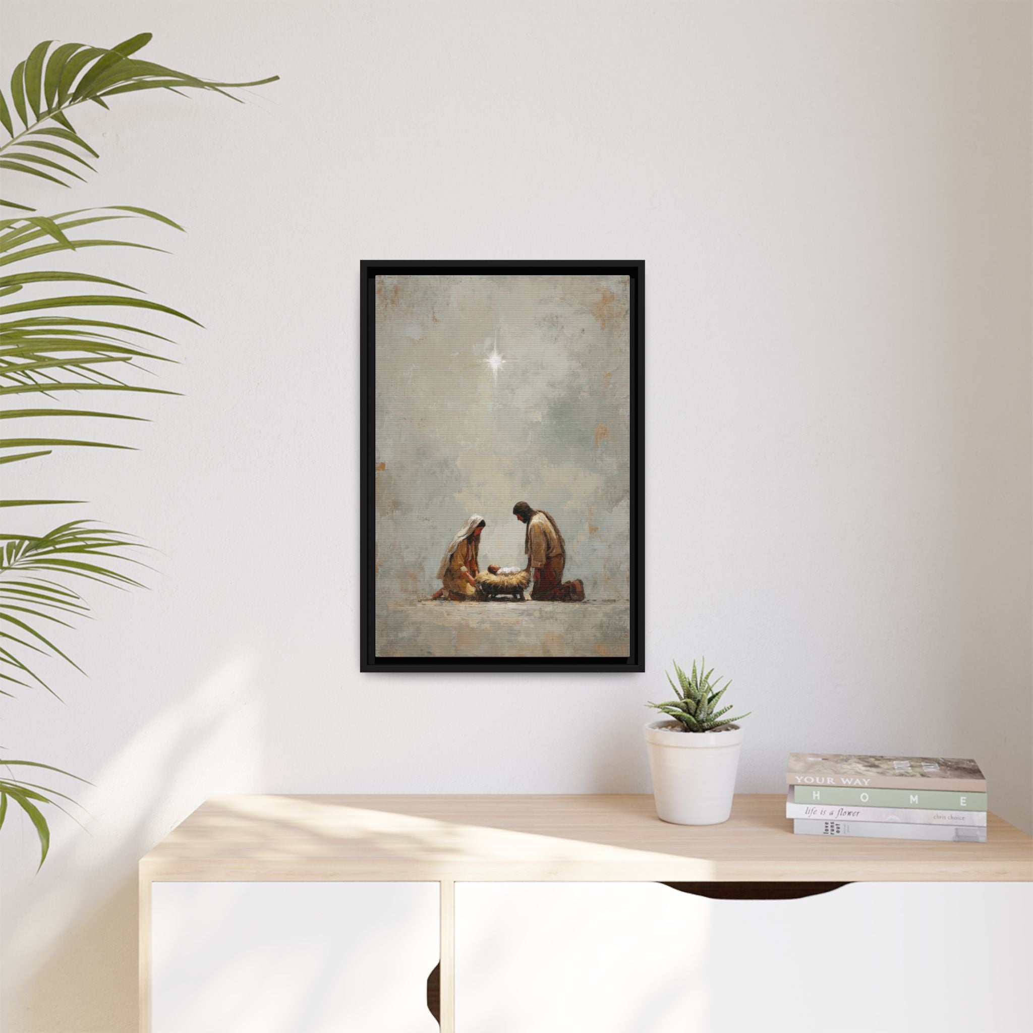 Nativity Scene Art Print - Warm Family Vibes