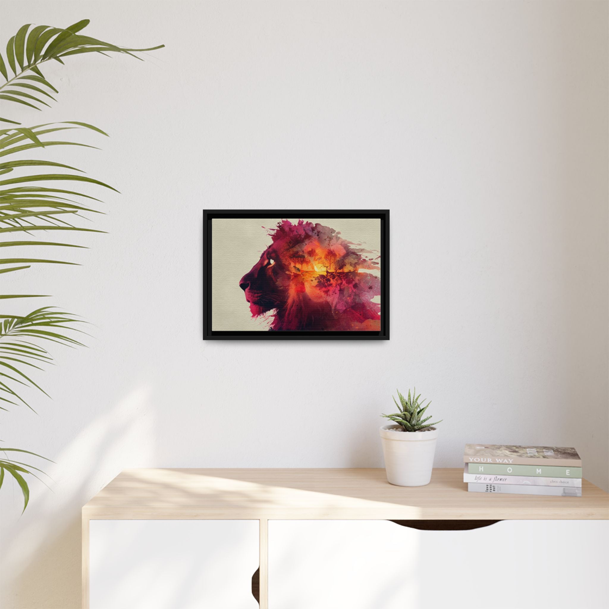 Majestic Lion Watercolor Art | Vibrant Animal Portrait