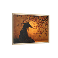 Serene Silhouette of Contemplation | Asian-Inspired Artwork