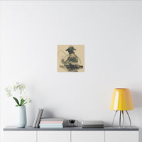 Lone Cowboy Silhouette Art - Vintage Western Charm