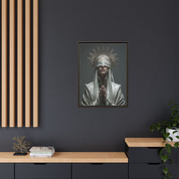 Ethereal Blindfolded Saint Art | Spiritual Home Decor