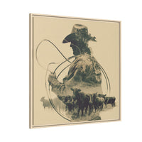 Lone Cowboy Silhouette Art - Vintage Western Charm