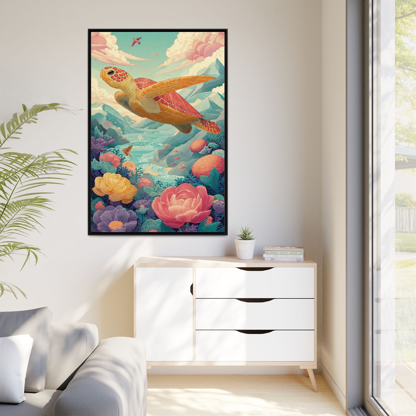 Vibrant Turtle Art | Whimsical Nature Illustration