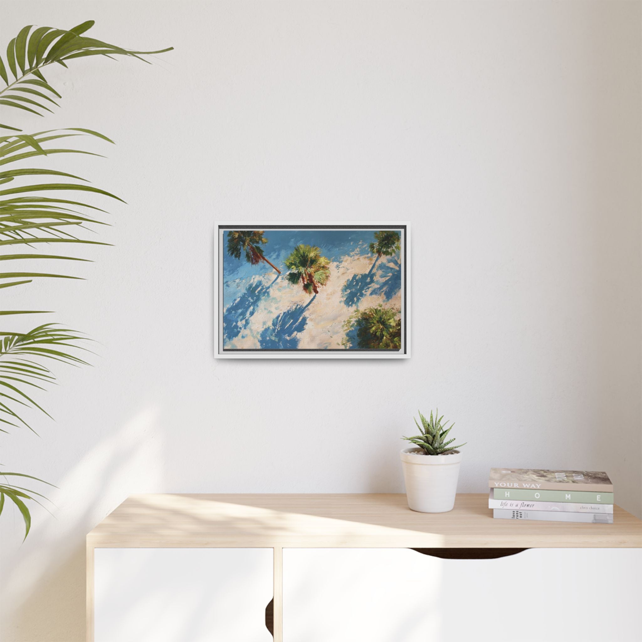 Tropical Palm Trees Artwork | Vibrant Coastal Landscape