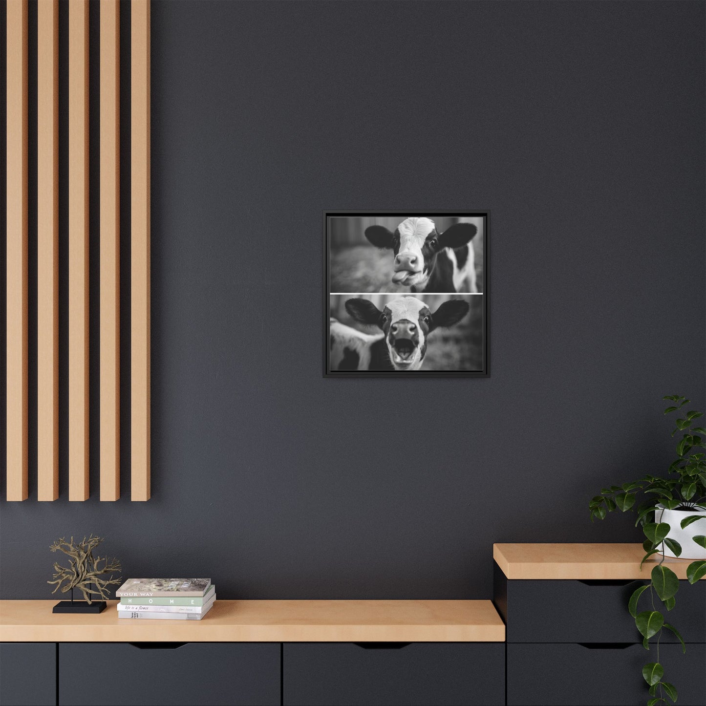Whimsical Cow Photography | Black and White Animal Art