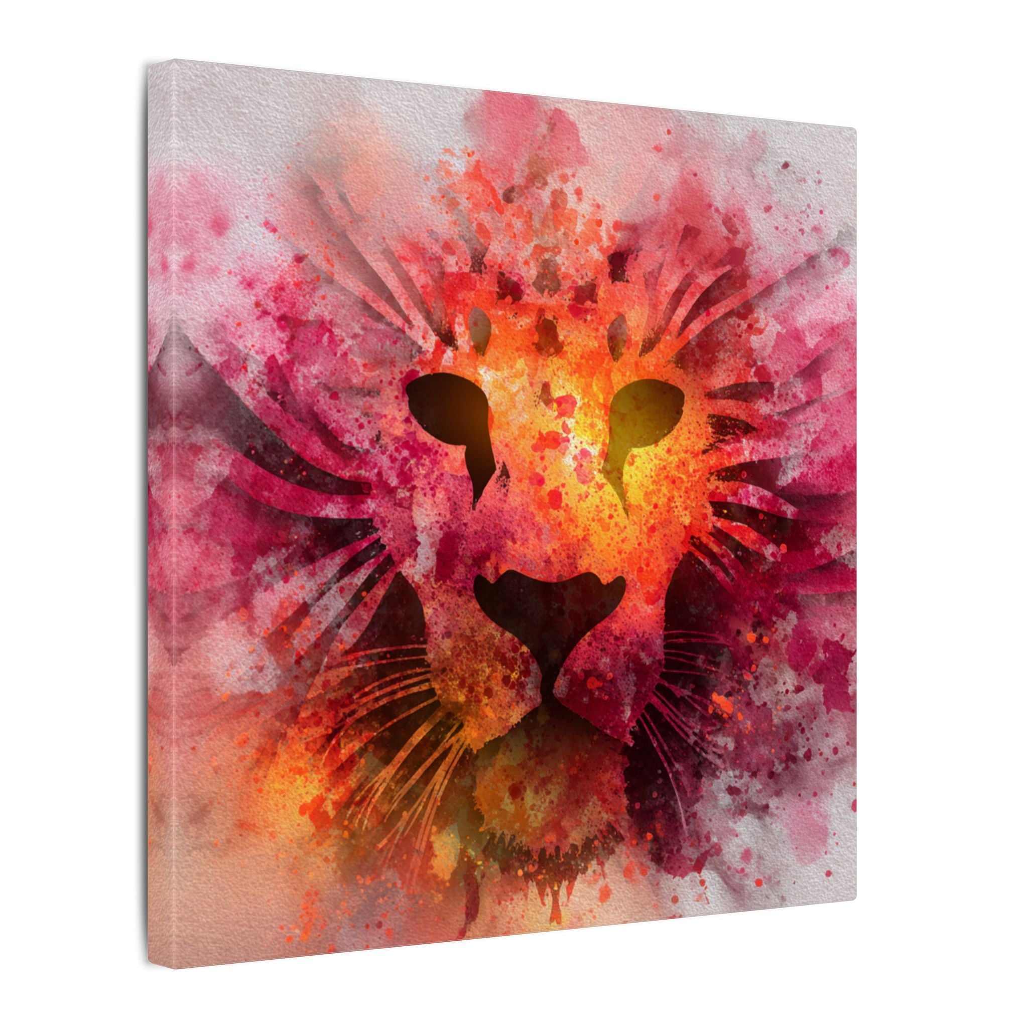 Vibrant Lion Watercolor Artwork | Animal Portrait