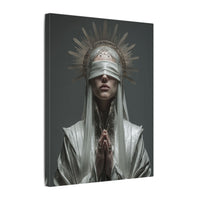 Ethereal Blindfolded Saint Art | Spiritual Home Decor