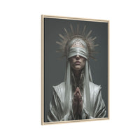 Ethereal Blindfolded Saint Art | Spiritual Home Decor