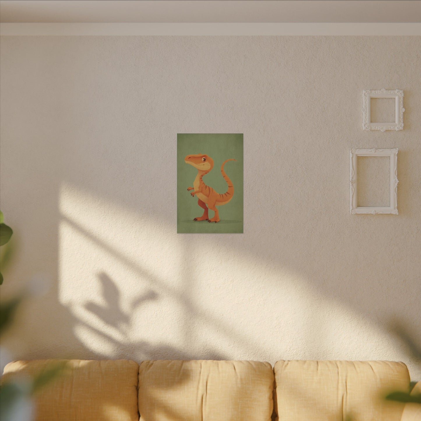 Whimsical Dinosaur Illustration Art for Kids' Rooms