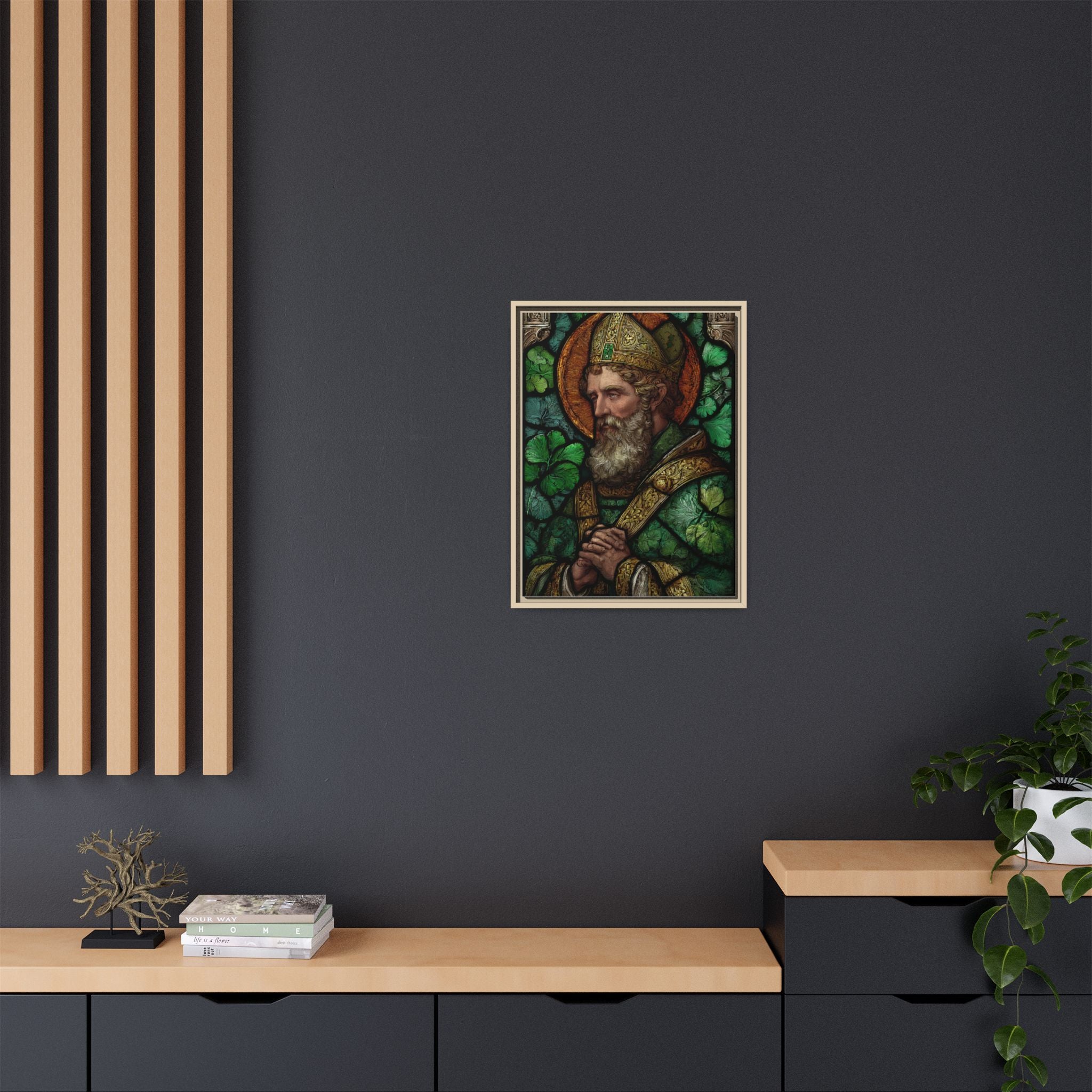Saint Artwork | Irish Heritage Art | Traditional Green Tones