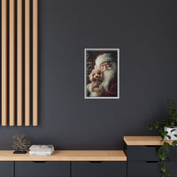 Heartwarming Santa and Poodle Artwork – Holiday Home Décor