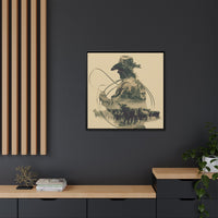 Lone Cowboy Silhouette Art - Vintage Western Charm