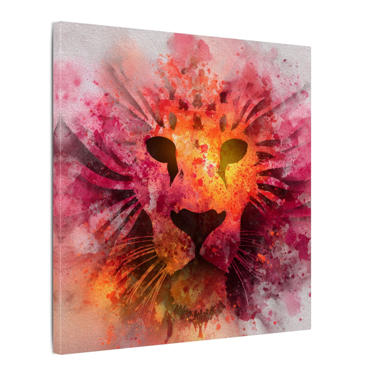 Vibrant Lion Watercolor Artwork | Animal Portrait