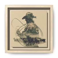 Lone Cowboy Silhouette Art - Vintage Western Charm
