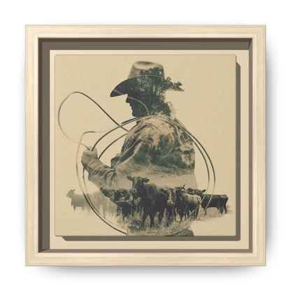 Lone Cowboy Silhouette Art - Vintage Western Charm