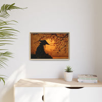 Serene Silhouette of Contemplation | Asian-Inspired Artwork