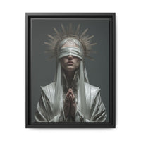 Ethereal Blindfolded Saint Art | Spiritual Home Decor