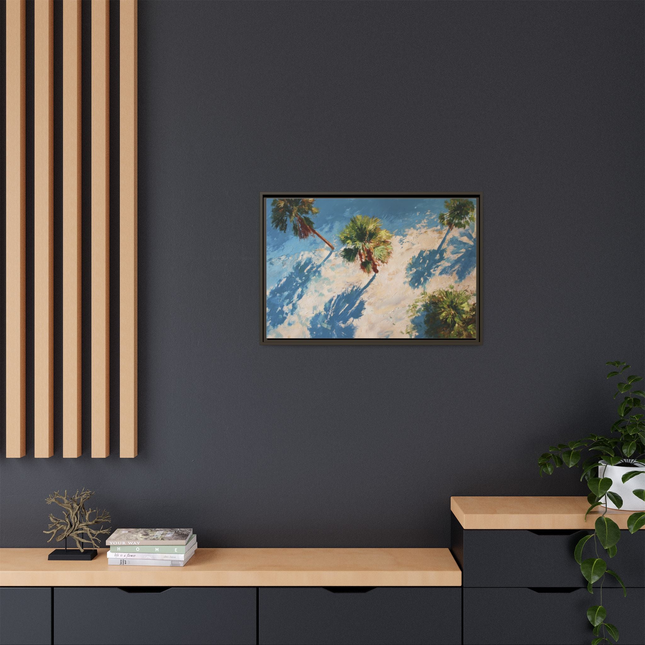Tropical Palm Trees Artwork | Vibrant Coastal Landscape