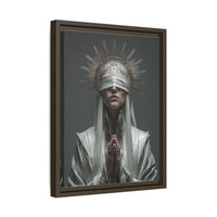 Ethereal Blindfolded Saint Art | Spiritual Home Decor