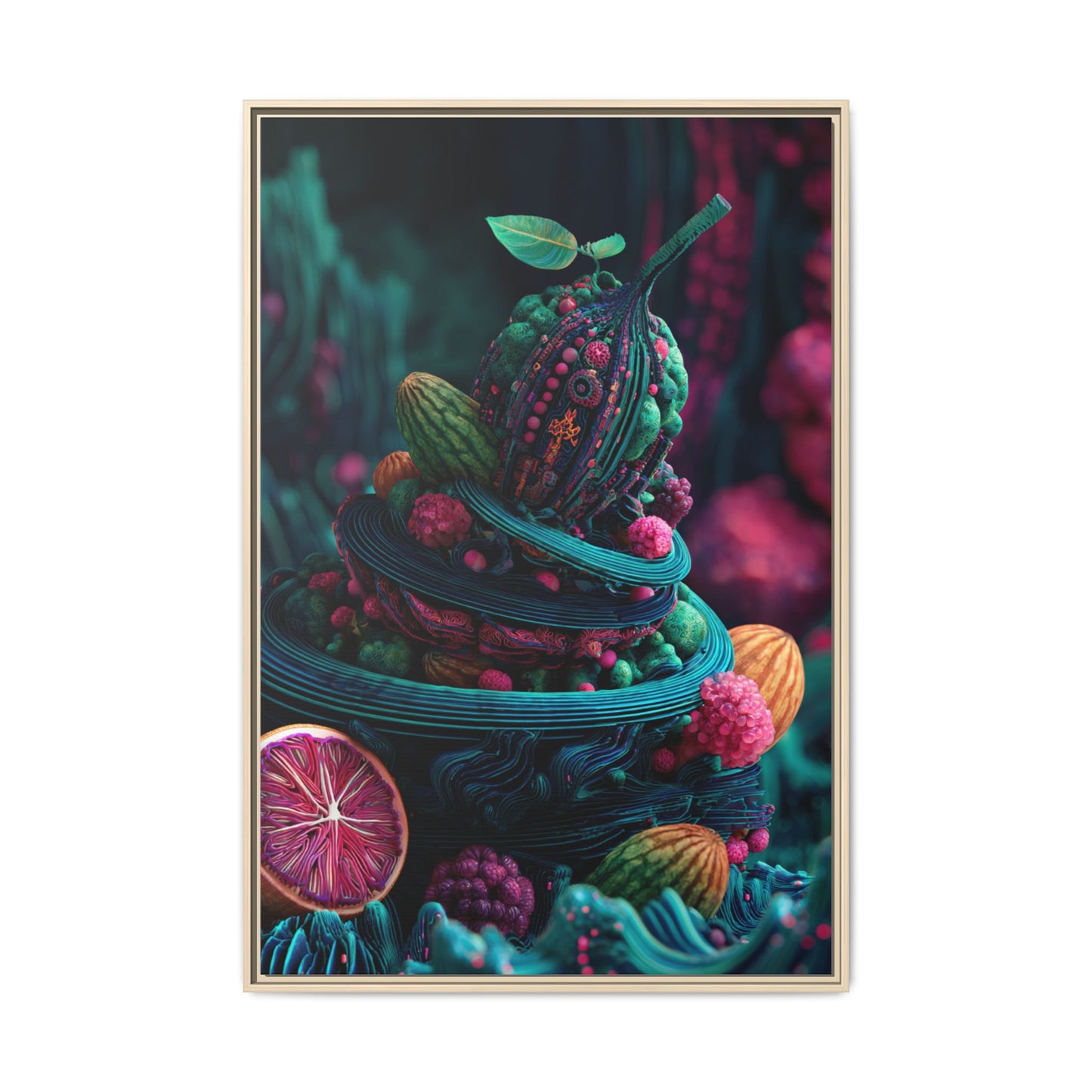 Surreal Fruit Fantasy Art - Vibrant Digital Design
