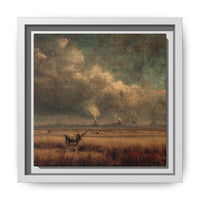 Cattle in Industrial Landscape | Vintage Style Art Print
