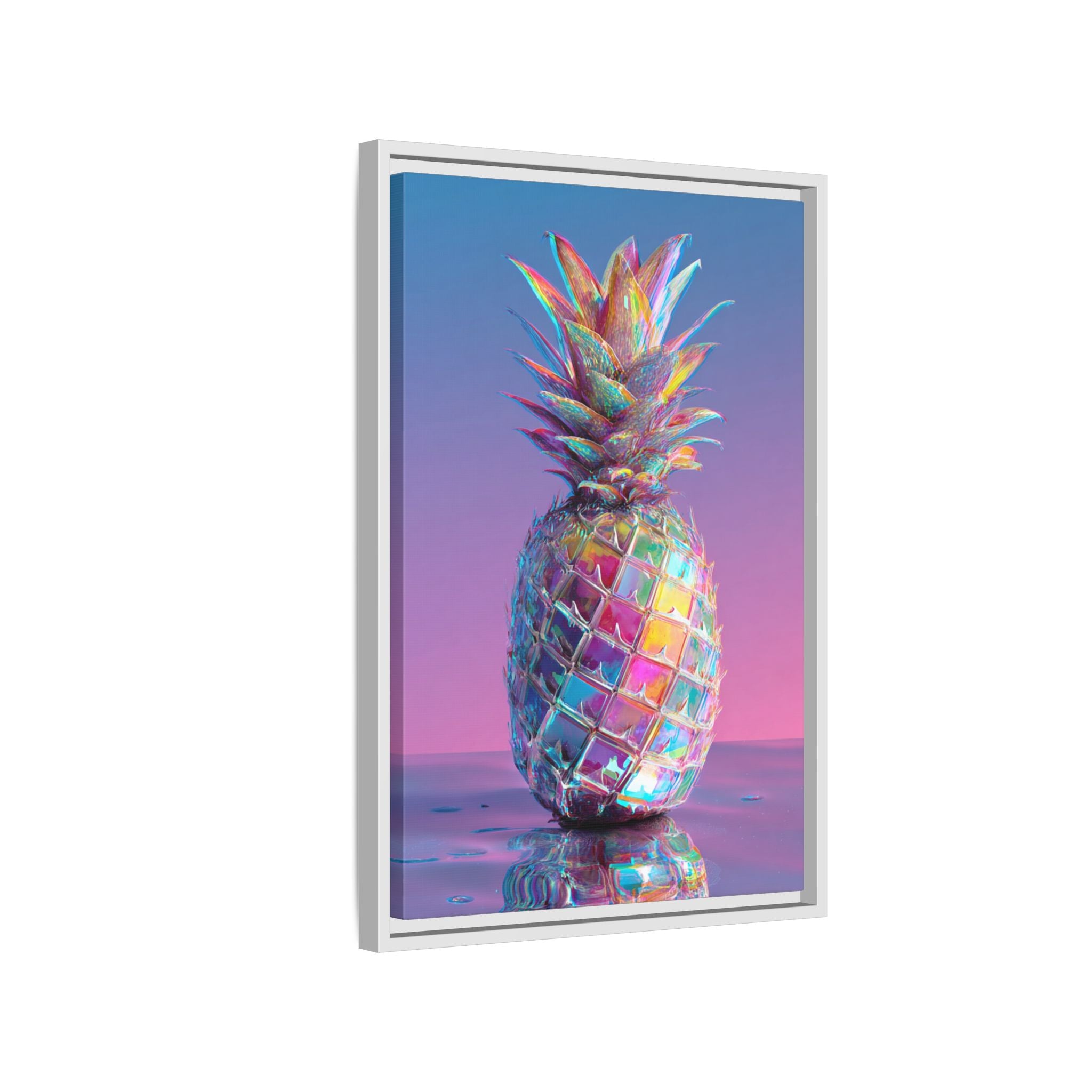 Colorful Pineapple Canvas Art | Abstract Tropical Design