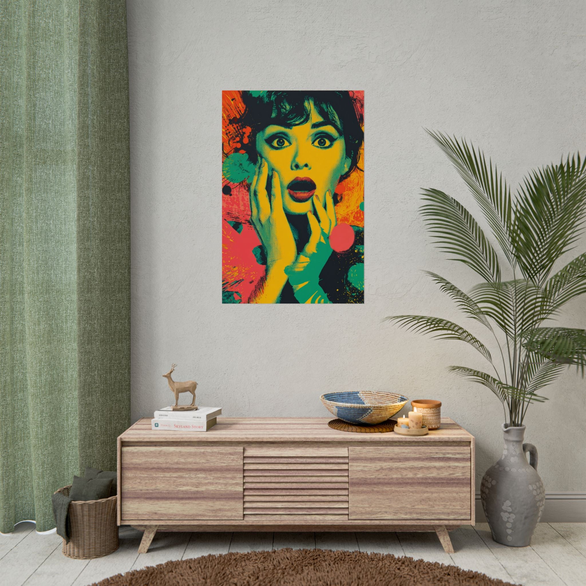 Surreal Pop Art Woman – Vibrant Modern Wall Art