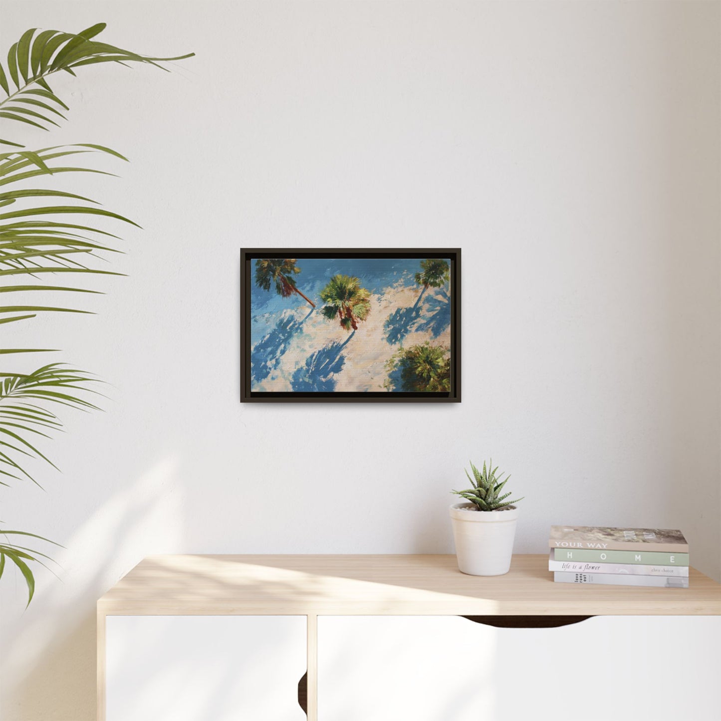 Tropical Palm Trees Artwork | Vibrant Coastal Landscape