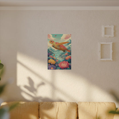 Vibrant Turtle Art | Whimsical Nature Illustration