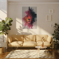 Majestic Lion Watercolor Art | Vibrant Animal Portrait
