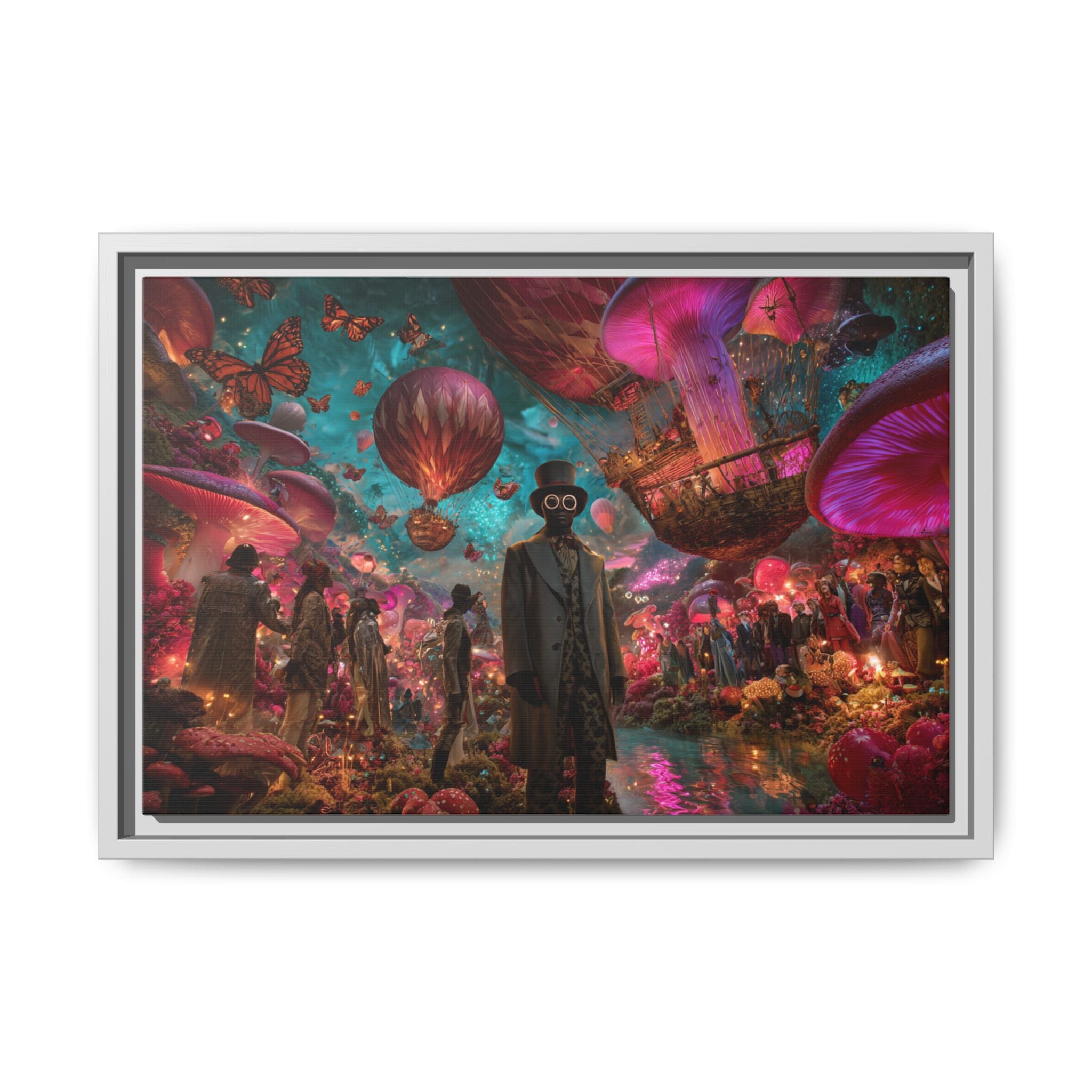 Whimsical Hot Air Balloon Fantasy Artwork | Surreal Landscape