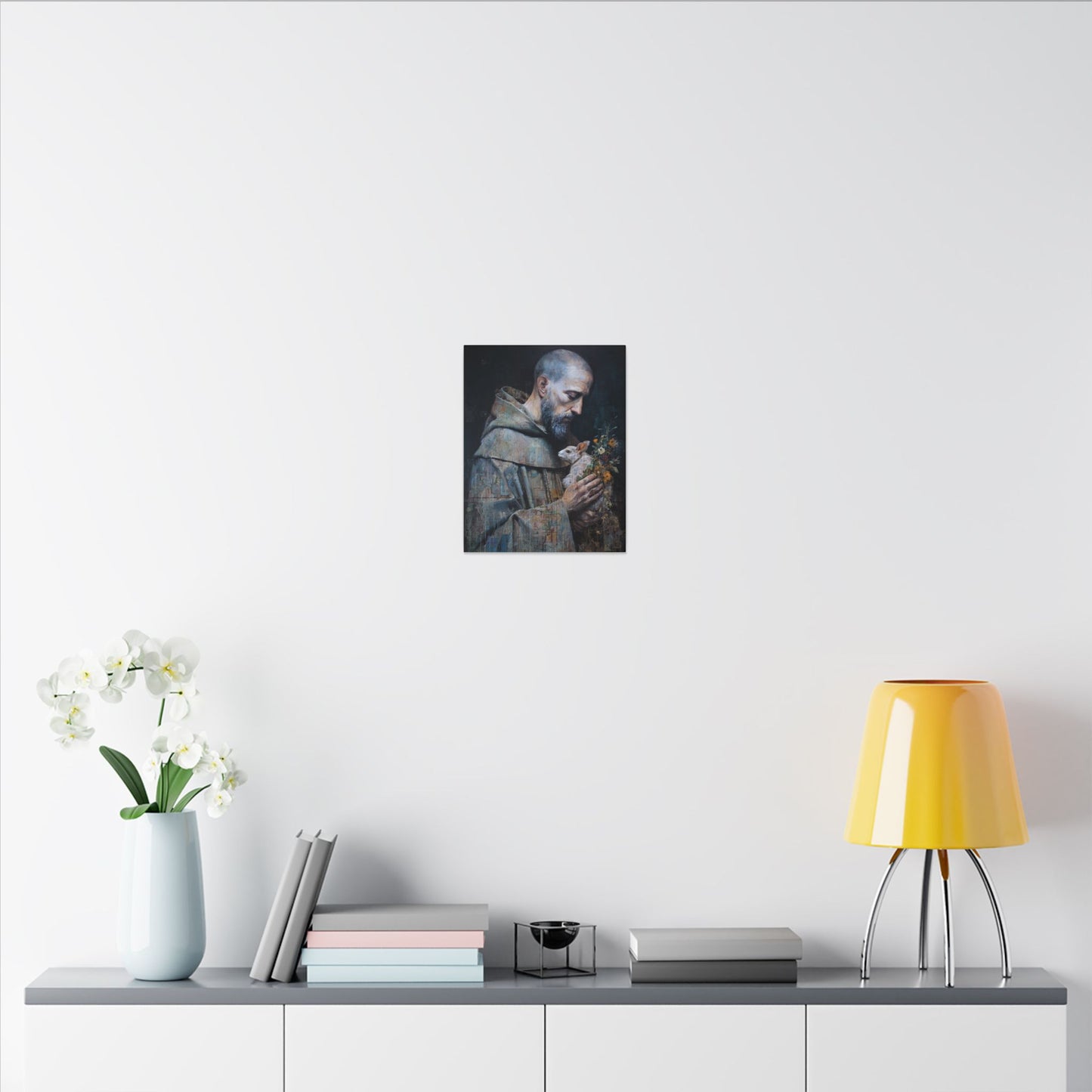 Saint Francis and Rabbit Artwork - Nature Inspired Wall Art